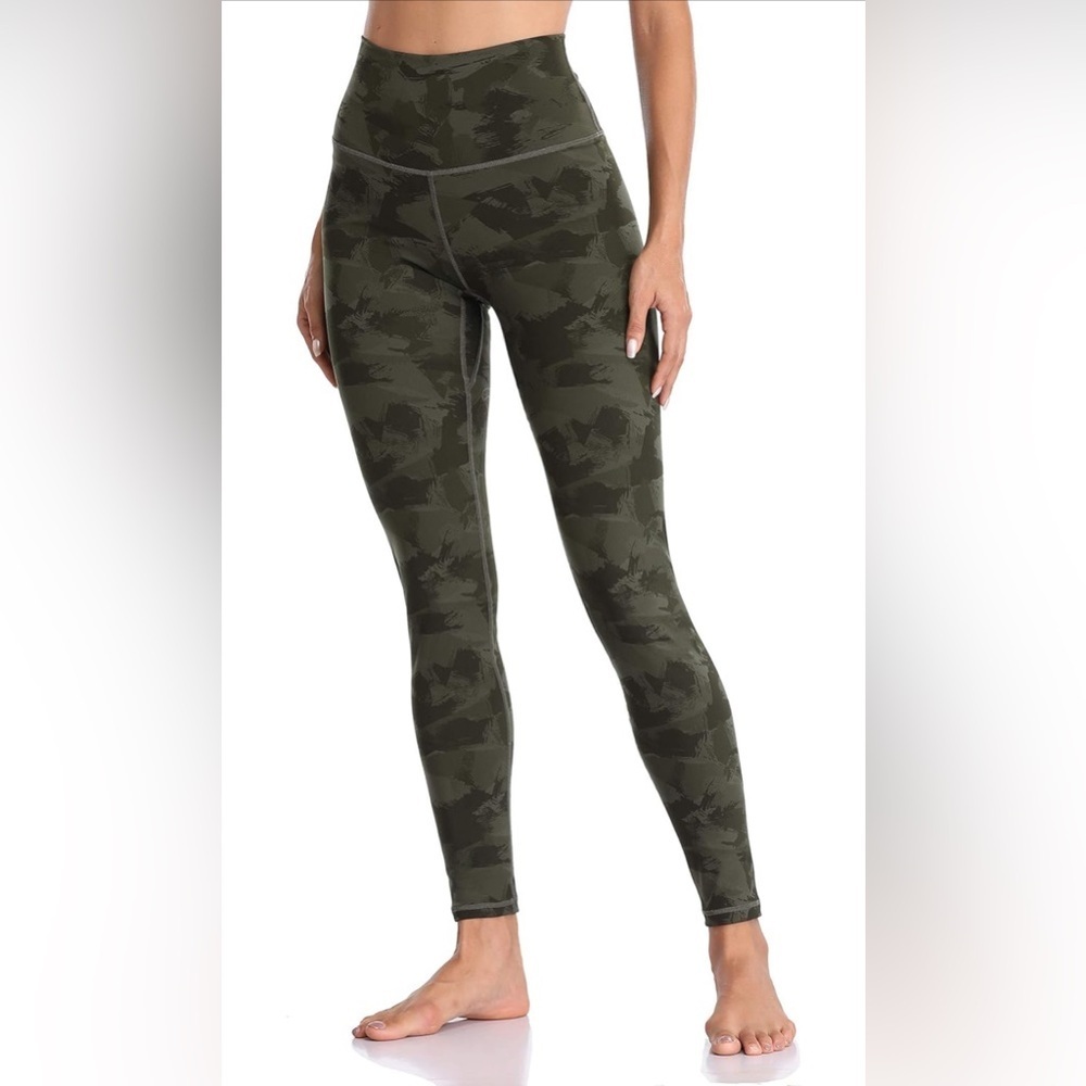 Colorfulkoala Women’s Camo Leggings - S - Army Green - Picture 3 of 5